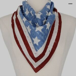 Steve Madden Stars And Stripes 🇺🇸 Bandana Square Scarf